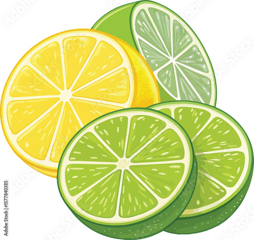 lemon and lime slices