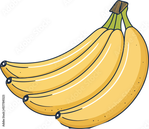 bananas on white background