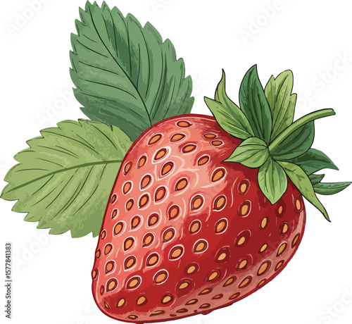 strawberry isolated on white
