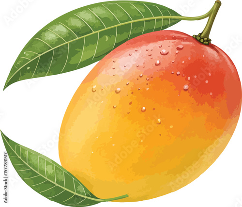 ripe apricots with leaf