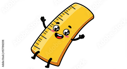 Cute cartoon ruler illustration