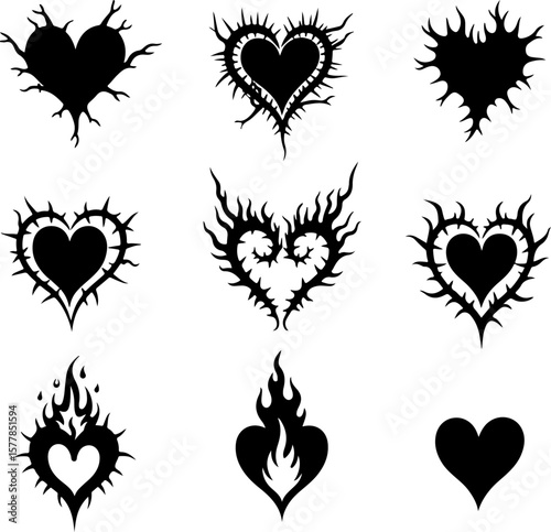 Dark Fantasy Tattoo Art Collection – Skulls, Dragons, Hearts & Mythical Creatures lion vector

