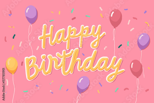 happy birthday vector card 