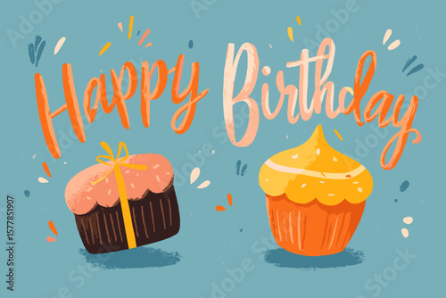 happy birthday cupcake