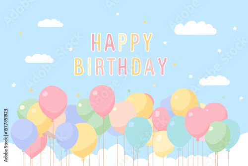 happy birthday vector card 