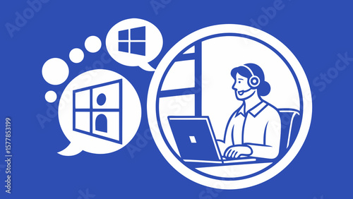 Windows support agent online customer service help desk virtual assistant technical support expert assistance