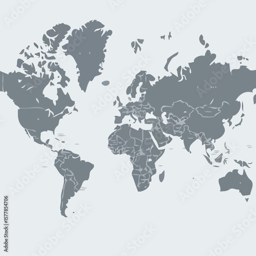 world map on black background
