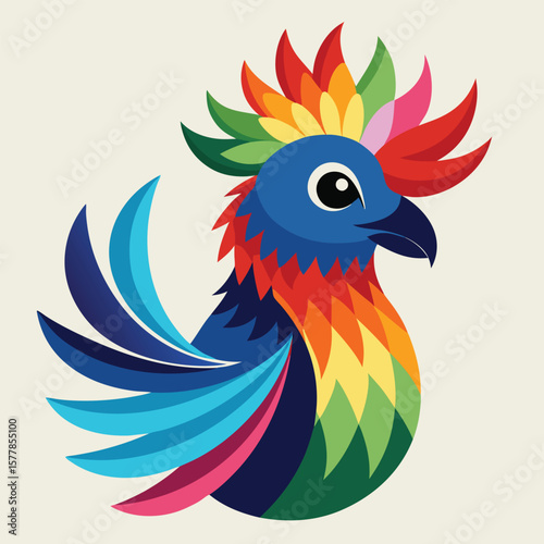 create an art work showing a bird with a magnificent