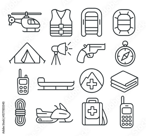 Cosmetic treatment icon collection. beauty, botox, facial, skincare, anti-aging linear vector icons.