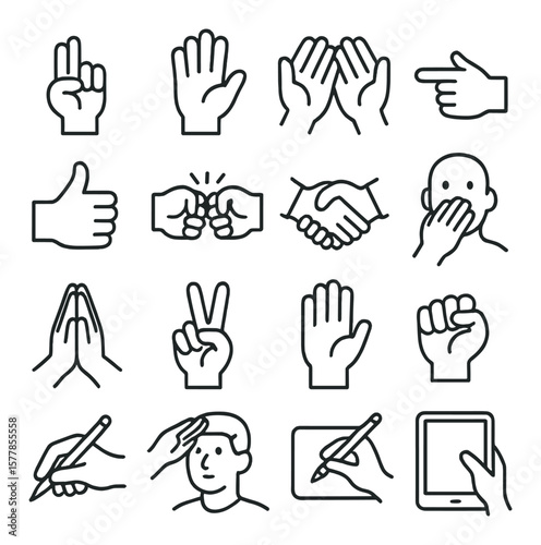 Men's grooming essentials icon collection. skincare, shaving, haircare, beard care simple vector icons