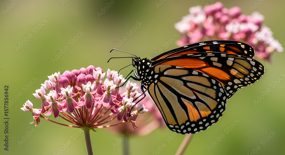 Fototapeta premium Monarch on Milkweed