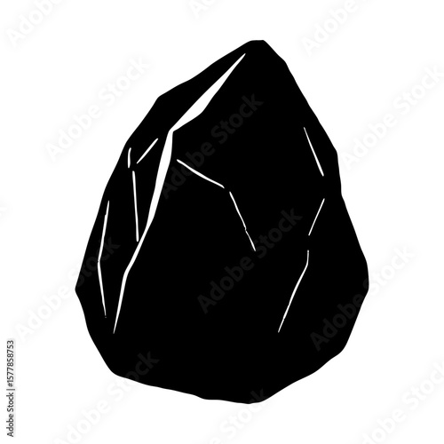 Stone rock mineral geology solid boulder crag pebble material silhouette