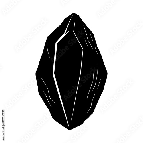 Crystal gemstone mineral rock stone precious gem geology shape silhouette