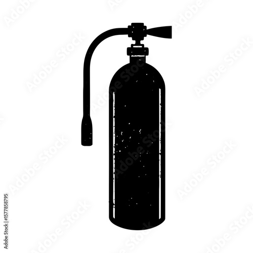 Fire safety equipment extinguisher protection emergency tool aid silhouette