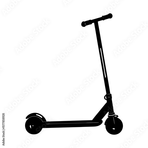 Electric scooter transportation vehicle mobility urban scoot silhouette