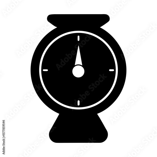 Scale kitchen weight food measure tool balance equipment icon silhouette