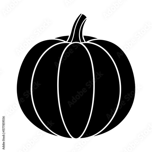 Pumpkin autumn harvest vegetable gourd season thanksgiving icon silhouette