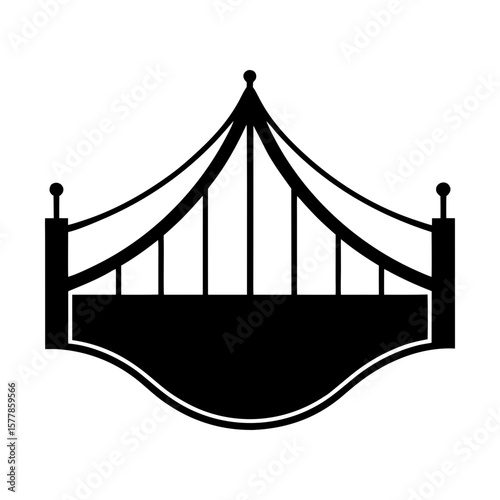Entrance gate vector illustration architecture design element silhouette