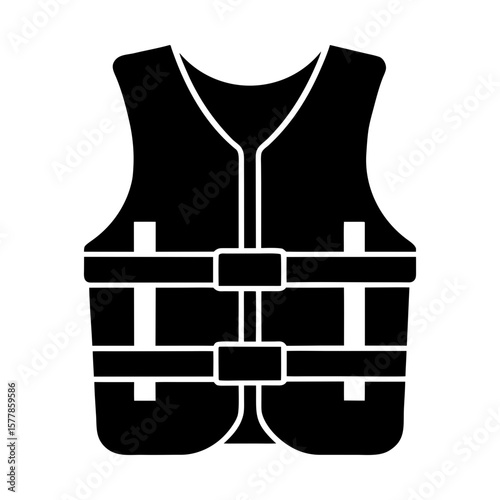 Safety vest lifeguard equipment life jacket personal flotation silhouette
