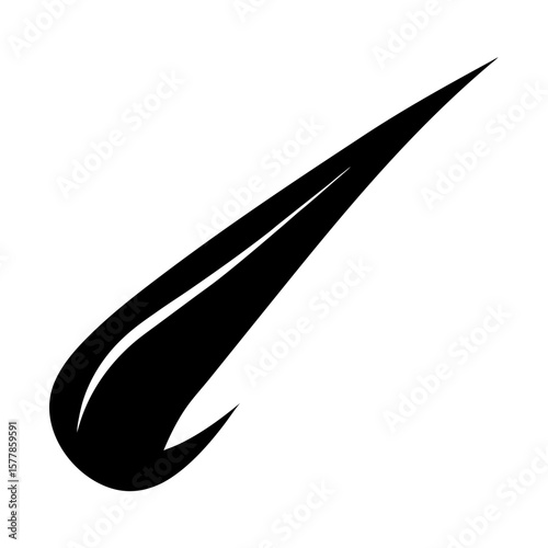 Abstract comet vector illustration design graphic element silhouette