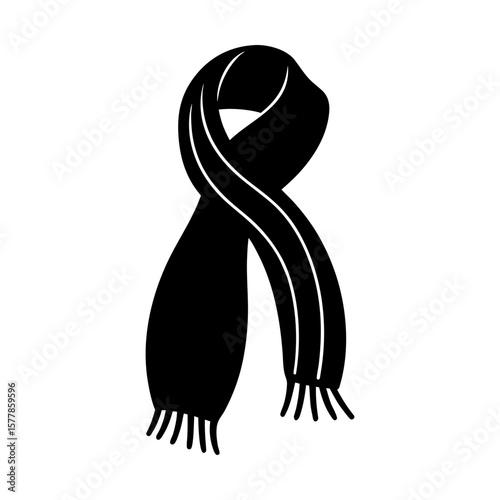 Elegant winter scarf fashion accessory cozy apparel silhouette