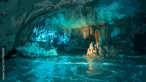 Underwater cave