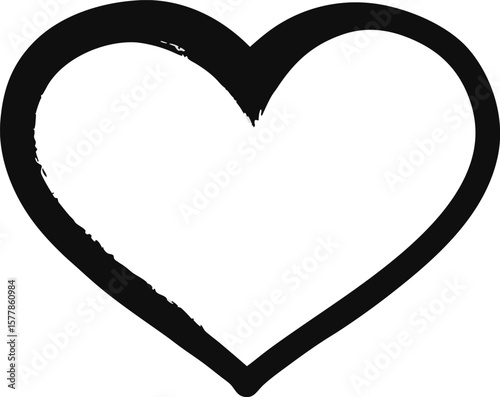 Heart of the heart, a romantic black and white paper design illustrating love and passion, a perfect symbol for Valentine's Day