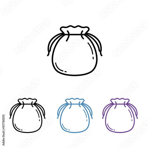 Simple drawstring bag in multiple colors and styles  
