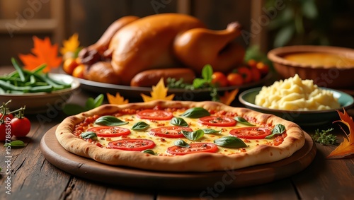 Pizza on Thanksgiving Day in the United States of America