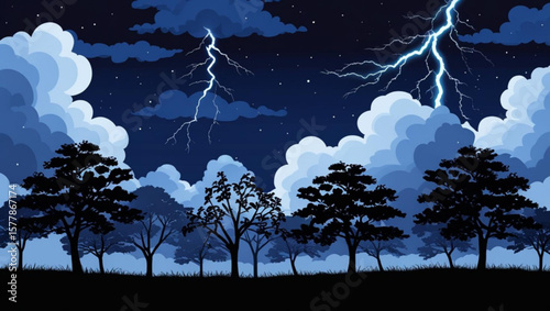 Stormy Night Silhouette