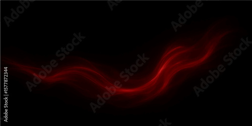 An abstract illustration of glowing orange and red waves patterns through dark space with energetic motion