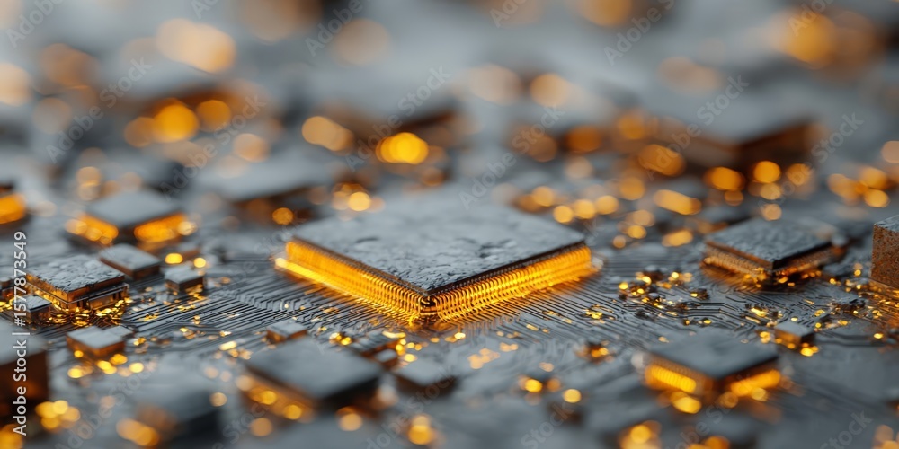 Obraz premium Circuit Board, Technology, Electronics, Digital, Microchip, Innovation, Computing, Semiconductor, Hardware, Engineering
