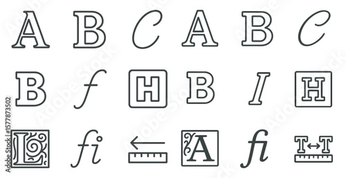 Collection of letters and numbers in a grid. The letters are in black and the numbers are in white