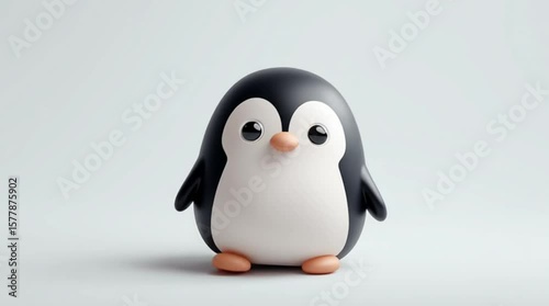 penguin on white background