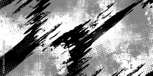 concrete wall as background. Abstract design with textured. stone wall background Striped flag in black and white. Modern monochrome concept