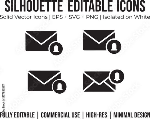 Email Notification Vector Icon | Message Alert & Digital Communication Symbol
