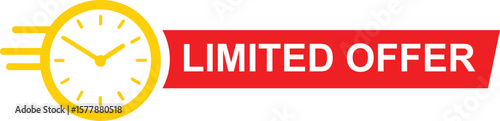 High quality limited time offer banner in flat vector style for marketing and ecommerce deals
