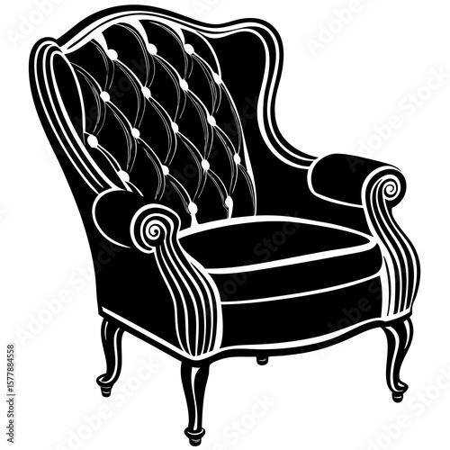 black leather armchair
