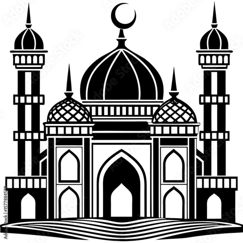 taj mahal vector illustration