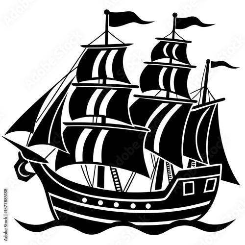 pirate ship silhouette