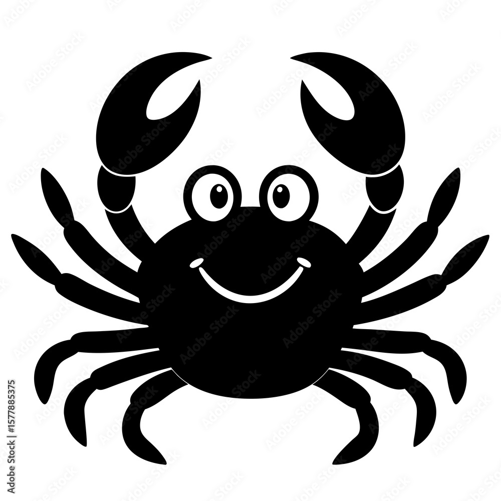 Fototapeta premium crab cartoon isolated on white