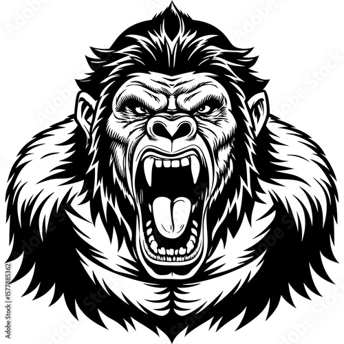 Gorila head mascot
