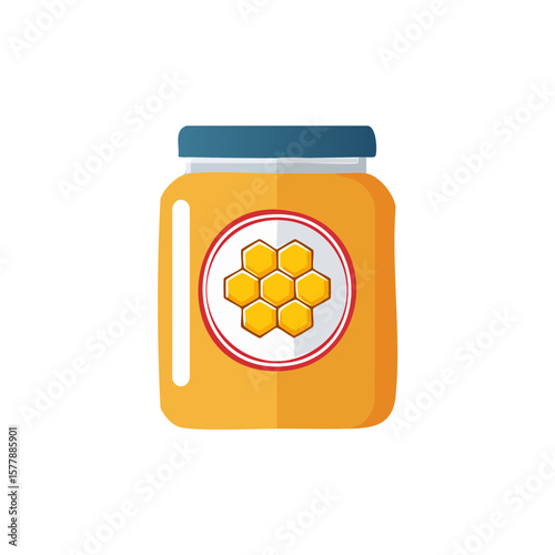 Jar of Honey Icon Isolated ...