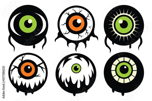 Spooky Halloween Googly Eyes A Collection of Creepy Eyeball Illustrations