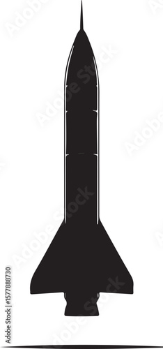 Rocket silhouette vector illustration