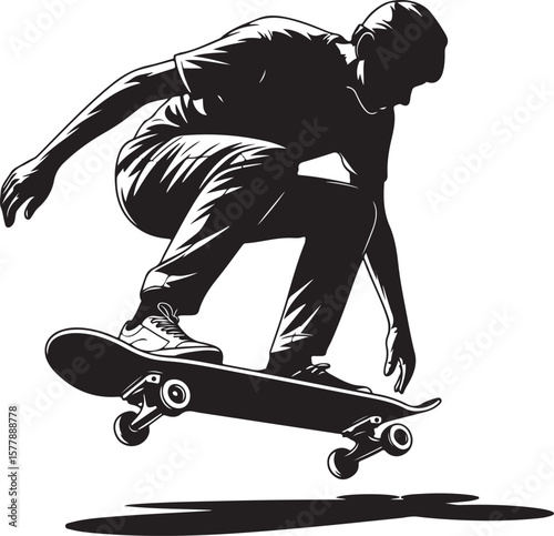 Skater silhouette vector illustration