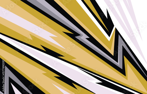 Abstract sporty background with various sharp, zigzag and lightning pattern