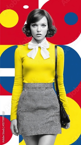 Retro Fashion Revival: Mod Style with Bold Colors and Vintage Flair
