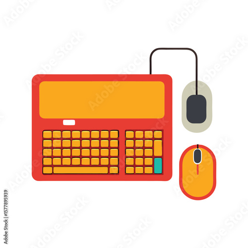 Mobile phone and calculator vector icons for business, finance, and technology