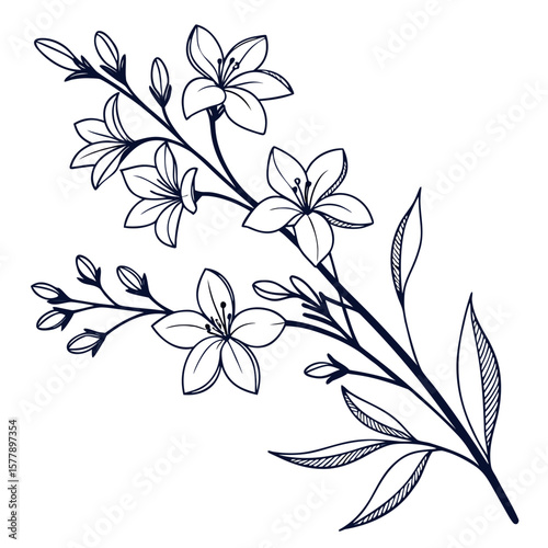 abstract floral background with winter jasmine
